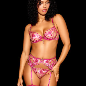 Aluna Pink 3 Piece Lingerie Set