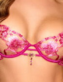 Aluna Pink Bra and Bottom Lingerie Set