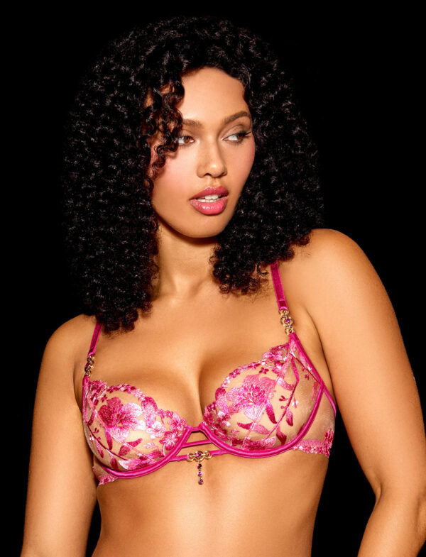 Aluna Pink 3 Piece Lingerie Set - Image 4