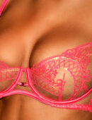 Bella Neon Pink 3 Piece Lingerie Set
