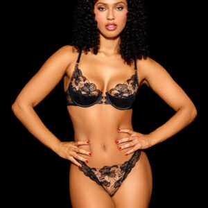 Caitlin Black Bra & Bottom Lingerie Set