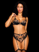 Caitlin Black 3 Piece Lingerie Set