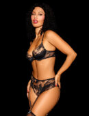 Caitlin Black 3 Piece Lingerie Set