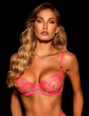 Bella Neon Pink Bra & Bottom Lingerie Set