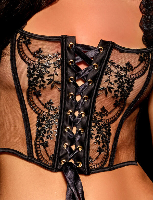 Eleanor Black Corset Lingerie Set - Image 11