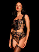 Eleanor Black Corset Lingerie Set