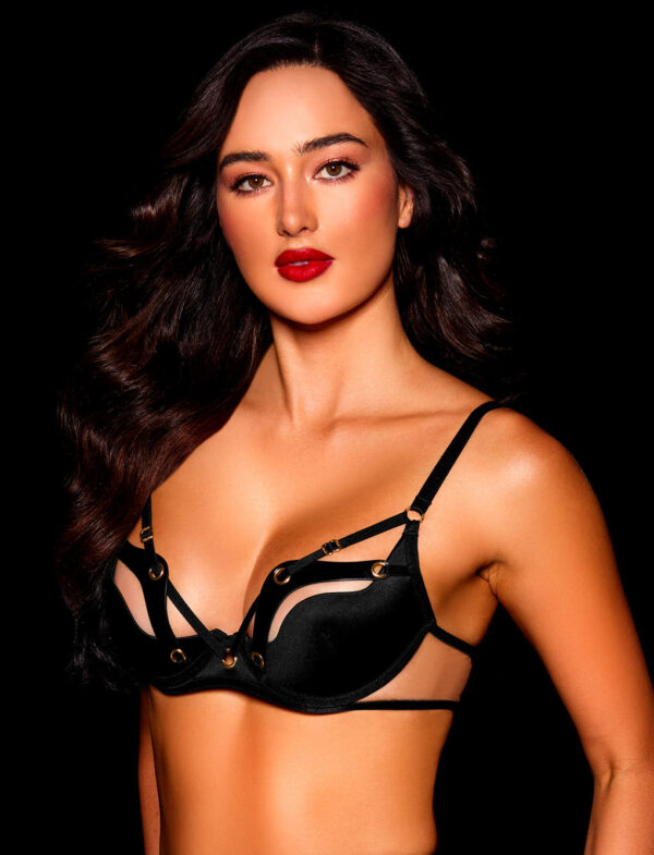 Indi Black Bra & Bottoms Lingerie Set - Image 6