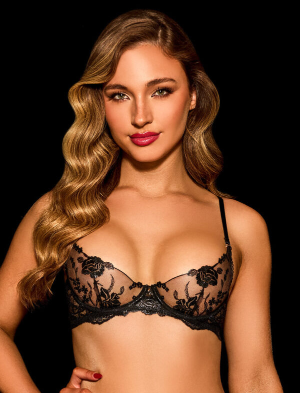 Whitney Black 3 Piece Lingerie Set - Image 4